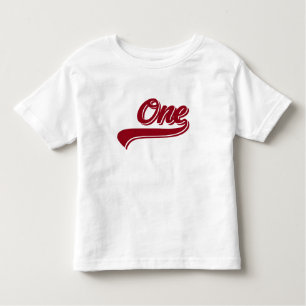 Toddler ONE Year Baseball  T-Shirt