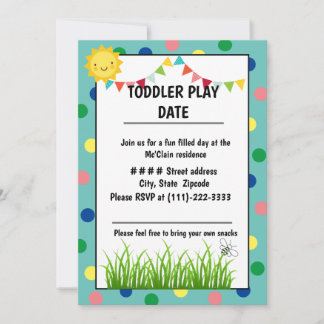Toddler play date invitation