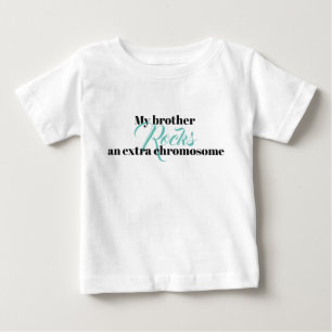 Toddler ruffle Tshirt "My brother rocks
