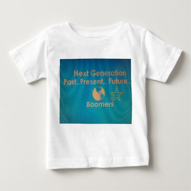 Toddler Ruffler T-Shirt White with Teal Blue Logo (Front)