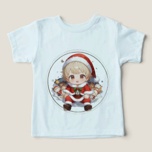 Toddler Santa Tri-Blend Christmas T-Shirt Premium 