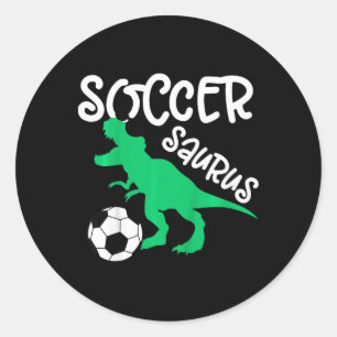 Toddler Soccer Dinosaur For Boys And Girls Dino Lo Classic Round Sticker