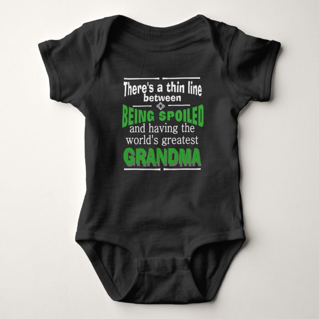 toddler spoiled by grandma baby bodysuit (Front)