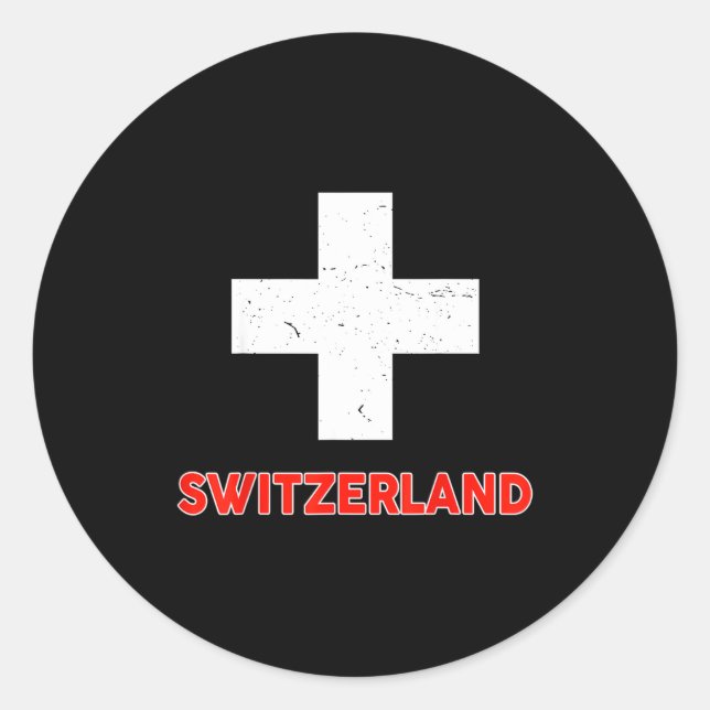 Toddler Swiss-shirt Switzerland Flag Baby Kids Boy Classic Round Sticker (Front)