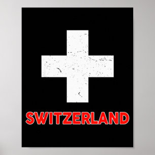 Toddler Swiss-shirt Switzerland Flag Baby Kids Boy Poster