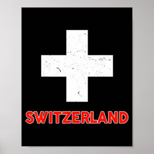 Toddler Swiss-shirt Switzerland Flag Baby Kids Boy Poster