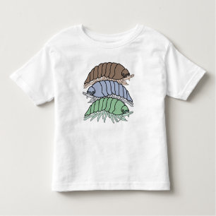 Toddler T-Shirt - 3 Pill Bugs (white)