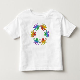 Toddler T-Shirt - Gradient Octopus (white)