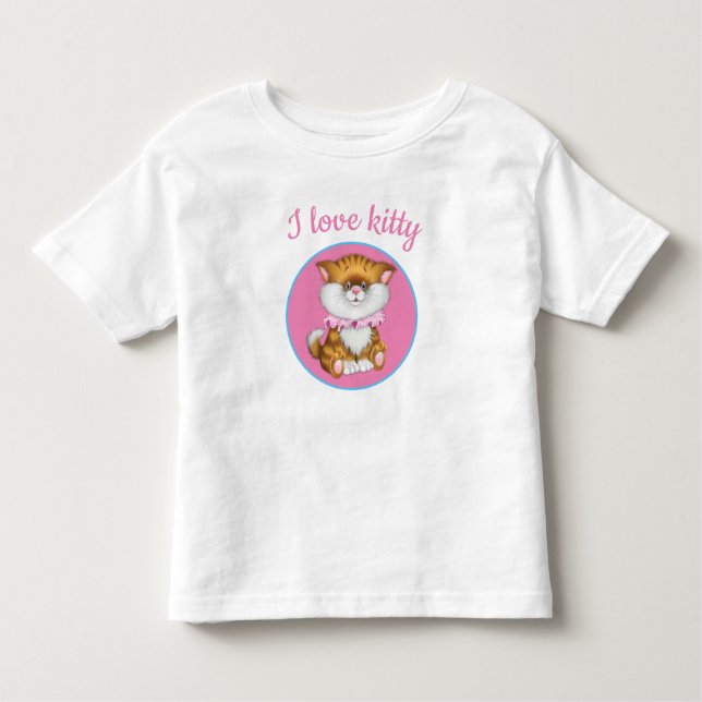 Toddler T-Shirt-Kitty Toddler T-Shirt (Front)