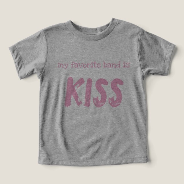 Toddler T-Shirt "my favourite band is KISS" (Design Front)
