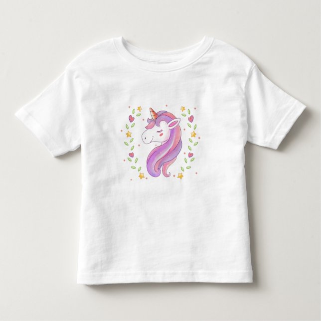 Toddler T-Shirt-Unicorn Toddler T-Shirt (Front)