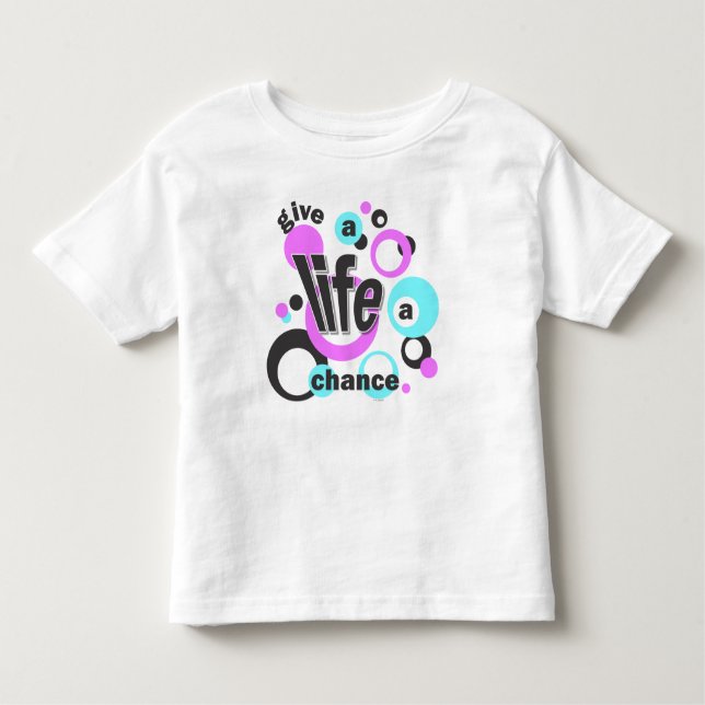 Toddler t-shirt with a bubbly design. (Front)