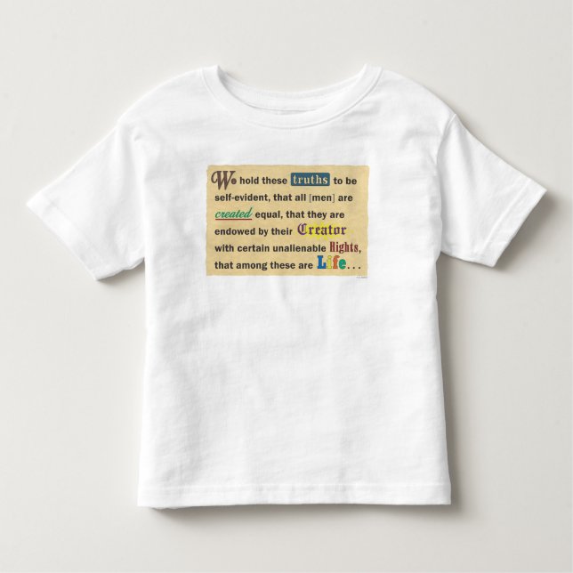 Toddler t-shirt with a declaration. (Front)