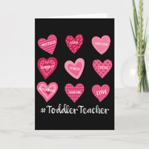Toddler Teacher Candy Sweet Heart Love Valentines Card