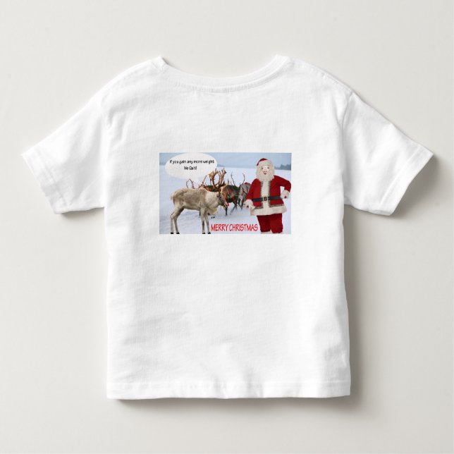 toddler tee   merry christmas  santa pig (Back)