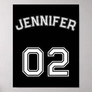 Toddler Teen Girl Name Jersey Number Nk Srts  Poster