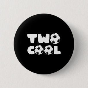 Toddler Two Cool 2nd Birthday Soccer Themed 2 Year 6 Cm Round Badge