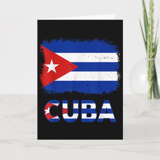 Toddler White Cuban La Cubanita Cuba Flag Hispanic Card (Front)