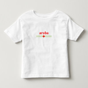 Toddlers' Aruba Design with National Flag Elements Toddler T-Shirt
