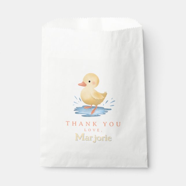 Toddlers Cute Farm Duck Birthday Favor Favour Bags (Front)