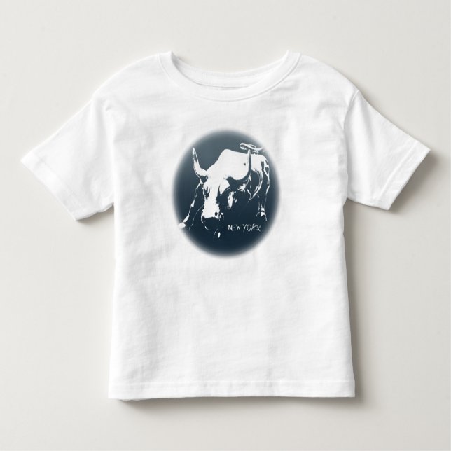 Toddler's New York Shirt NYC Bull Souvenir Shirt (Front)