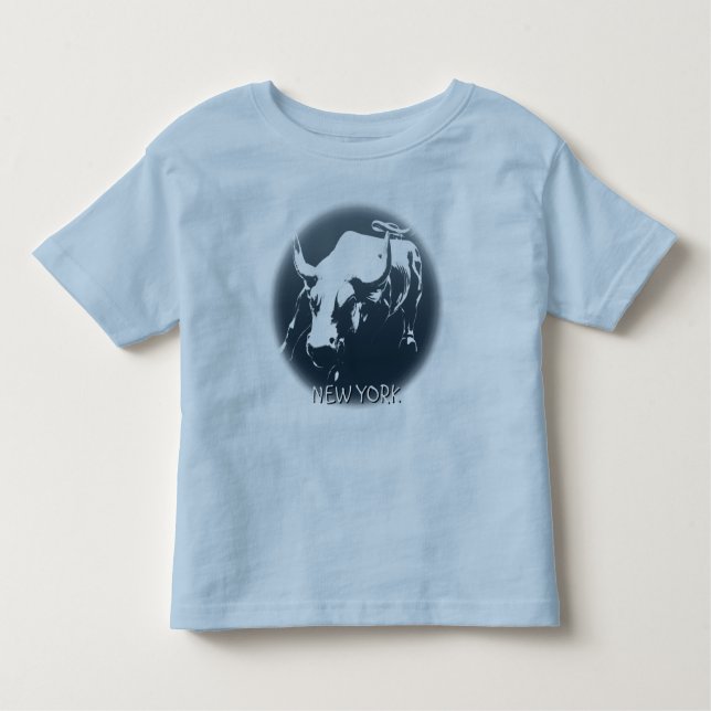 Toddler's New York Shirt NYC Bull Souvenir Shirt (Front)
