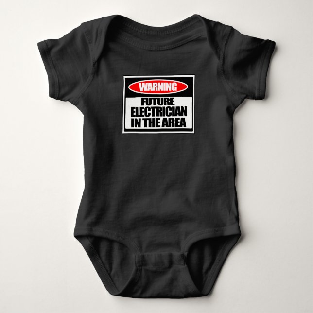 Toddlers One Piece Future Electrician Baby Bodysuit (Front)