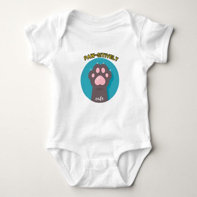 Toddlers paw baby suit  bodysuit (Front)