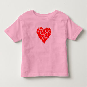 Toddlers Shirt-Valentine Heart Toddler T-Shirt
