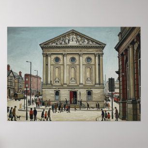 Todmorden Town Hall in Lowry Style Poster