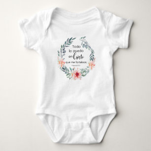 Todo lo puedo en cristo Camiseta Baby Bodysuit