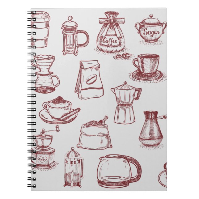 Todo para un Café y de colour café Notebook (Front)