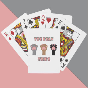 Toe Bean Tribe Cute Cat Paws Playing Cards