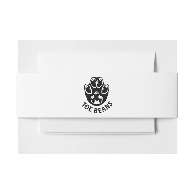 Toe Beans - Black Beans Invitation Belly Band (Front Example)