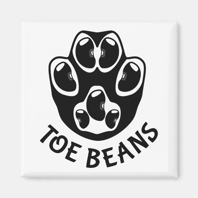 Toe Beans - Black Beans Magnet (Front)