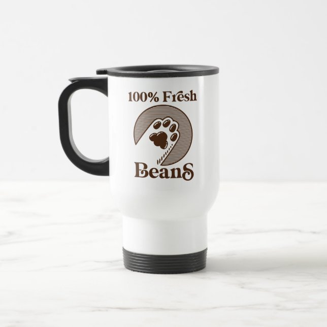 Toe Beans Cat Travel Mug (Left)