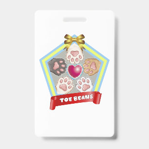 TOE BEANS -kitty paw pads- ID Badge