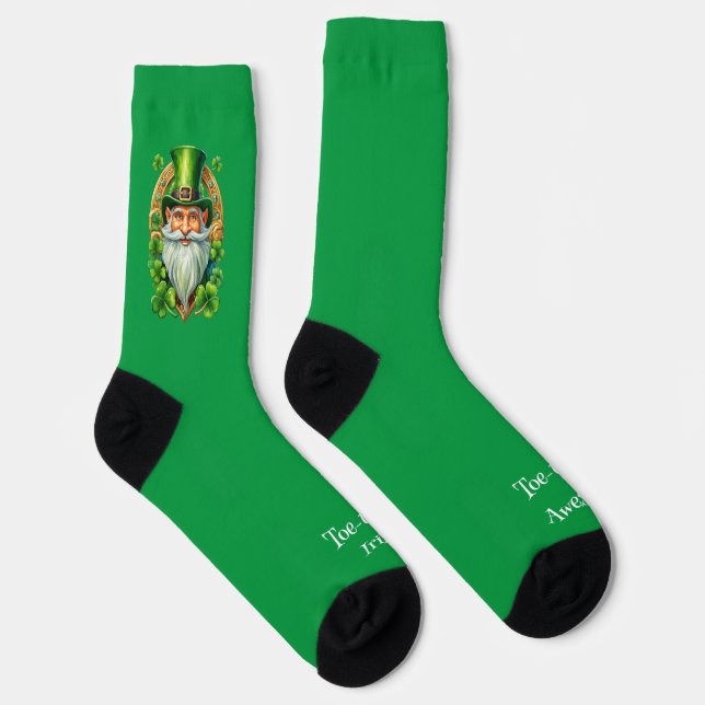 Toe-tally Irish Toe-tally Awesome Leprechaun Socks (Right)