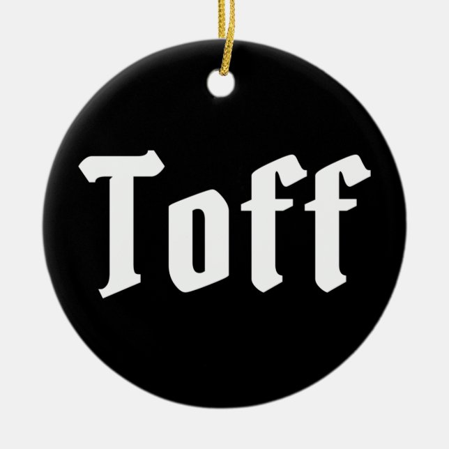 Toff Ceramic Tree Decoration (Front)