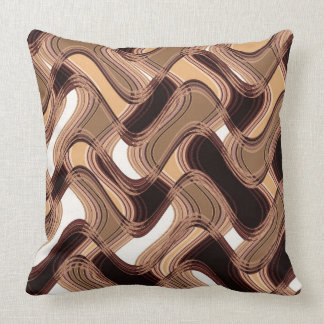 Toffee & Caramel Square Throw Pillow
