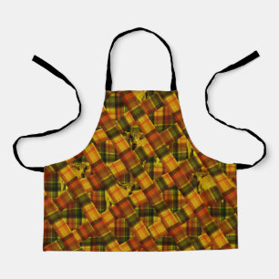 Toffee Highland Cow Tartan, Kids Fullprint Apron