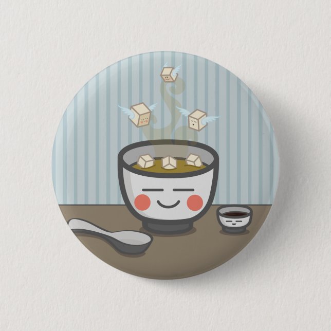 tofu angels buttom 6 cm round badge (Front)