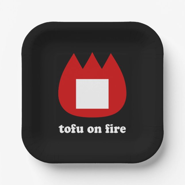 📛 tofu on fire paper plate (Front)