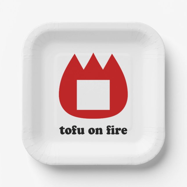 📛 tofu on fire paper plate (Front)