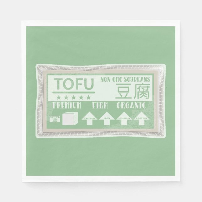 Tofu Pop art food packaging Napkin (Front)