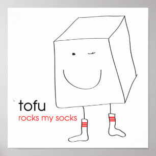 Tofu Rocks My Socks Poster