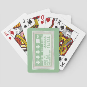 Tofu Vegan Vegetarian food Playing Cards