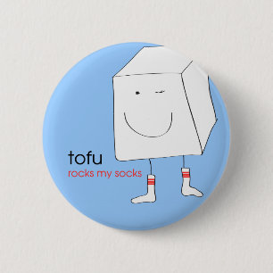 TofuRocksbluebackground.ai 6 Cm Round Badge