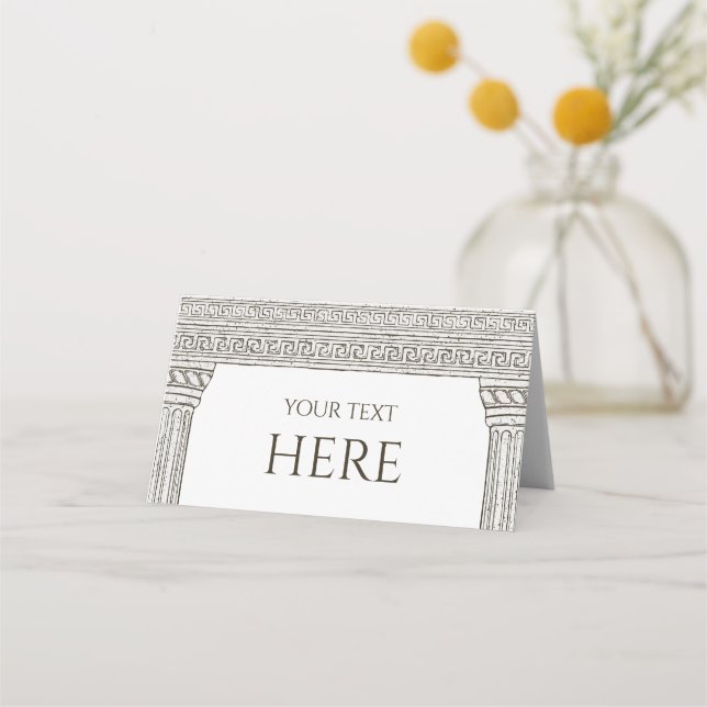 Toga Buffet Signs, Folded Catering Food Label  Place Card (Front)