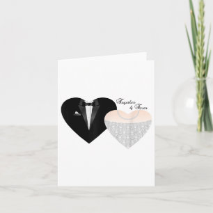 Together 4 Ever Novelty Bride & Groom Wedding Card